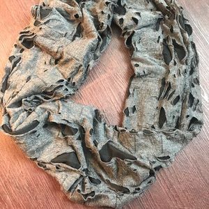 Grey and Black Infinity Scarf